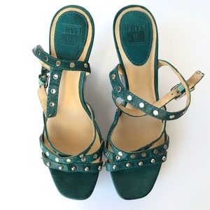 Frye Bridget Studded Platform Sandal in Teal